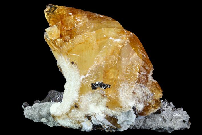 Calcite, Sphalerite, & Celestine (Celestite) Association - Elmwood Mine #89960